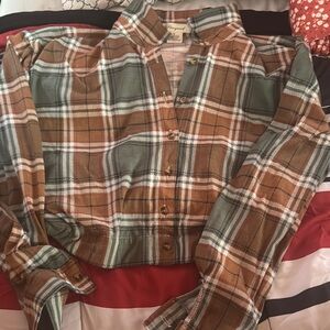 Plaid Button-Up Shirt